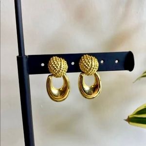 Retro Gold Door Knocker‎ Earrings